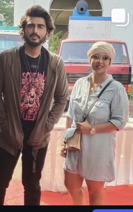 Mehreen with celebrity client on set in Goa